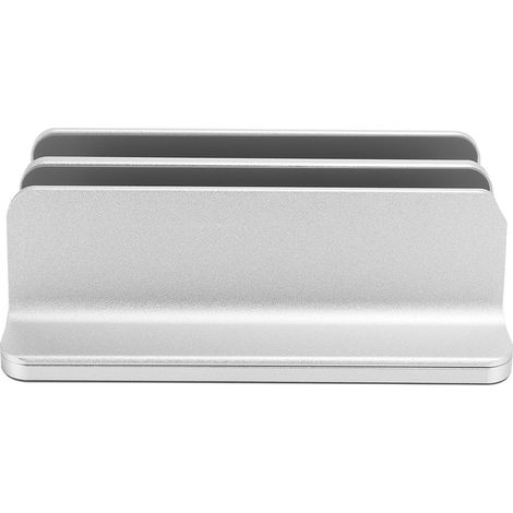 Support vertical double compartiment pour ordinateur portable, base en alliage d'aluminium avec double emplacement pour cartes mémoire et système de dissipation de chaleur. (1/5)