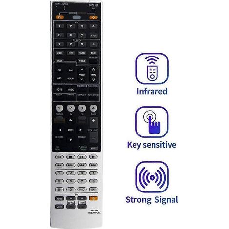 RAV347 WT92830JEX Replaced Remote Control for Yamaha AV Receiver RX-V1067BL RX-V1067 RXV1067BL RXV10 (1/4)