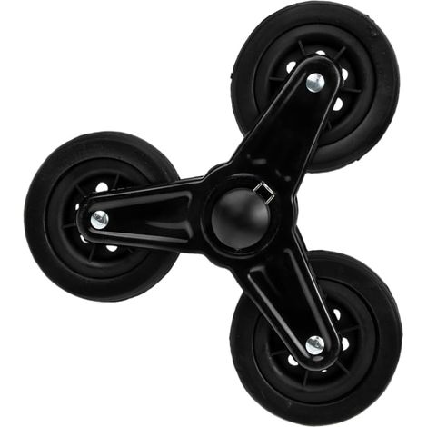 Roues triangulaires pour chariot pliant, noires, 1 pièce, en fer