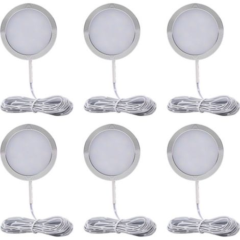 Lot de 6 appliques LED sous meuble 3000K 220V aluminium dimmable comptoir vitrine (1/5)