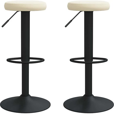 Maison Exclusive - Barhocker 2 Stk. Creme Samt (1/5)