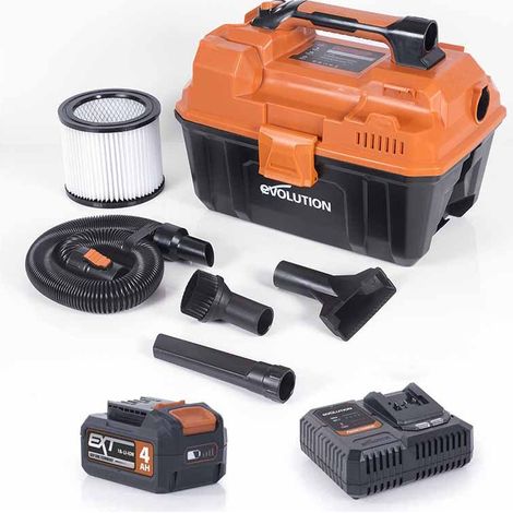 Aspirateur sans fil 11L Evolution R11VAC-Li pour déchets secs et humides avec batterie 4Ah et chargeur