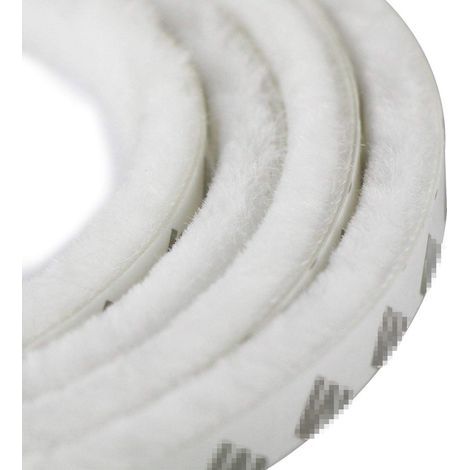 10m Bande de Brosse Autocollante Anti-poussière Résistant au vent pour Fenêtres et Portes Mobiles, Largeur 9mm x Hauteur 23mm (épaisseur 23mm/(pour 9-20 mm), Blanc) (1/5)