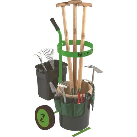 Zipper – Chariot de jardin 6,2 kg – Charge max 1230 mm – 2 baquets plastiques 19 l – Grandes roues tout-terrain (1/6)