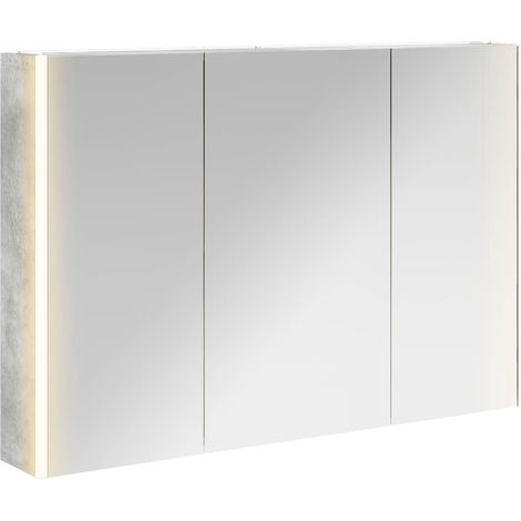 Maison Exclusive - Mobiletto per specchio da bagno Grigio cemento