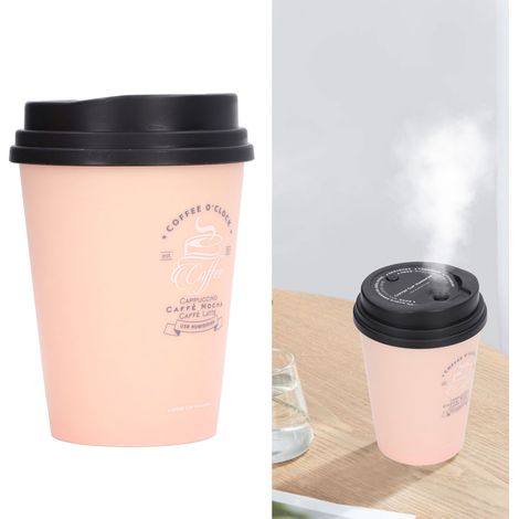 Humidificateur USB 300ml Mini Silencieux Automatique Léger Portable pour Bureau Maison Voiture Modèle Café Rose [USB Humidificateur] + [300ml] + [Mini Silencieux Automatique Léger Portable Bureau Mais (1/5)