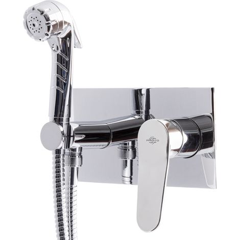 Presto Dalma 7207500 Grifo ducha inodoro monomando mezclador cuadrado cromo (1/2)