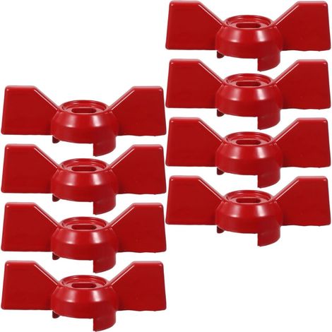 8 Pièces Poignée de Robinet à Guillotine, Rouge, Trou 8x6 Mm (1/5)
