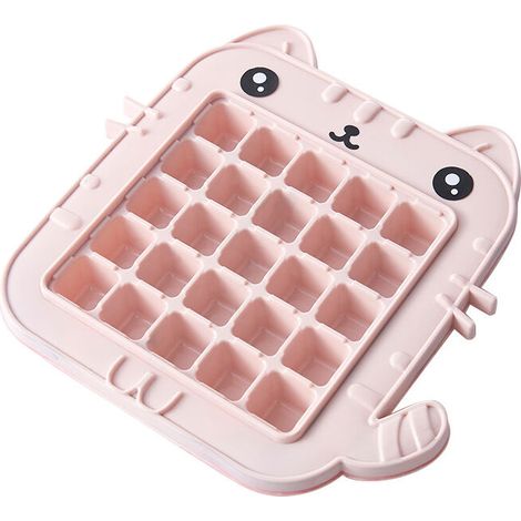 Moule à glace, bac à glaçons, machine à glaçons, outil pour broyer les glaçons (3 pièces) Chat (rose) (1/5)