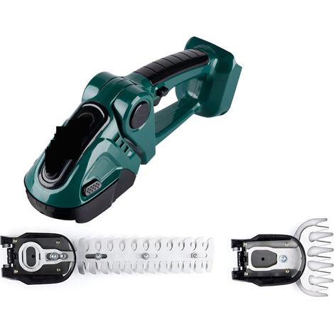 2 en 1 24V Taille-haie électrique sans Fil 20000 TR/Min Rechargeable Portable ménage arbuste désherbage élagage Tondeuse Outils de Jardin (Color : Green-NO Battery, Size : Q) (1/5)