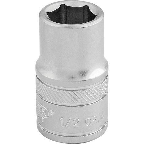 Draper 1/2 Inch Square Drive 6-Point Imperial Socket (Micro Satin Chrome Finish) Model 16626 (1/5)