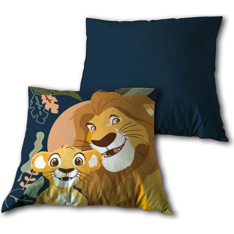 Coussin 35x35 Le Roi Lion Simba et Mufasa