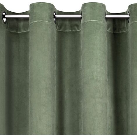 RIDEAU PRÊT À POSER EUROFIRANY D91 ROSA ŒILLETS 140X250CM OLIVE (1/5)