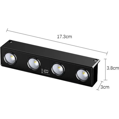 (Lampe blanche à 4 LED) Applique murale solaire LED extérieure étanche pour jardin, balcon, escalier, clôture, éclairage d'ambiance. (1/5)