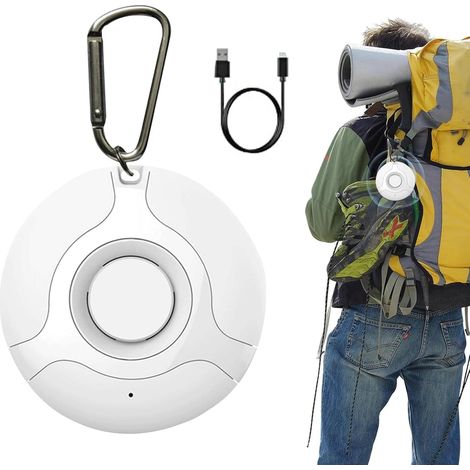 Ultrasonic Portable Pest Repeller, Ultrasonic Mosquito Repellent Device, Indoor/Outdoor Insect Repeller, USB-Charging Insect Repellent Device, Pendant Repeller for Fleas, Mosquitoes and Ticks - White (1/4)