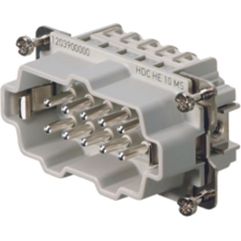 Embout de connecteur Weidmuller série HE, 10 contacts , 16A, Mâle ( Prix pour 1 )