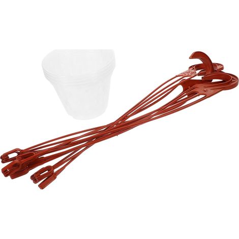 Beaupretty Panier suspendu blanc pour orchidées, lot de 4 pots suspendus (1/5)