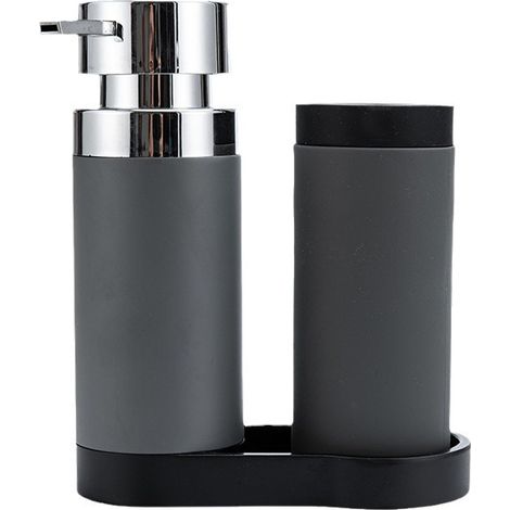 Station de Lavage Easy Squeeze Gris Distributeur Pratique pour Savon et Liquides Divers (1/5)