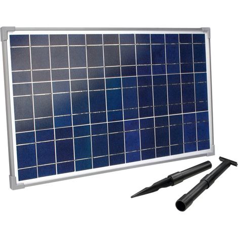 Panneau solaire 25Wc / 18V pour pompe basse tension avec connecteur gros format (1/2)