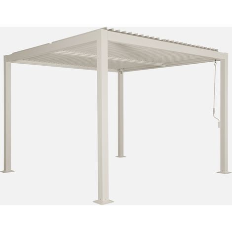 Pérgola bioclimática 3x3m de lamas de aluminio y acero (1/5)