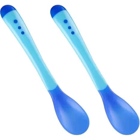 Cuillère Thermosensible - Changement De Couleur Au Contact Chaud - Pour Bébé Et Enfant - Lot De 2 (1/5)