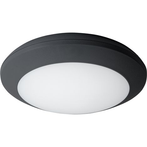 Aplique de pared PIRO mediano GX53 15 W 1780/1940 lm 2700 K/4000 K CRI80 IP66 Negro (1/2)