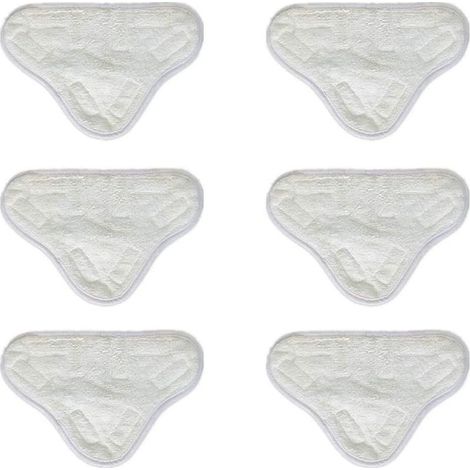 6pcs microfibre vadrouilles à vapeur tampons de nettoyage vadrouille à vapeur de remplacement compatible pour H2O X5 H20 lavable (1/3)