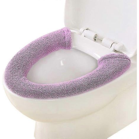 Abattant de toilette universel, très flexible, amovible et lavable, couleurs inaltérables, chaud pour l'hiver, fuchsia (1/5)