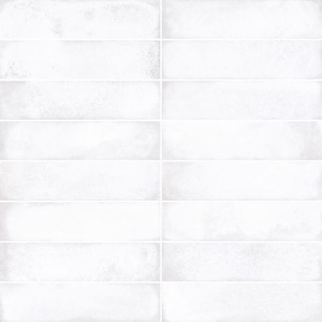 Carrelage effet Zellige Blanc Pur 25x6x0,82 cm Orvian - Mur intérieur (vendu par carton de 0,48 m²) - RO'MA CARRELAGE