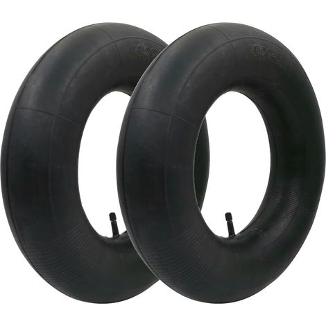 Lot de 2 chambres à air 4.80/4.00-8" avec valve droite TR-13 – Remplacement robuste pour brouettes, tondeuses à gazon, diables, chariots et remorques de jardin (1/5)