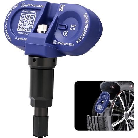 Capteur Pression des Pneus Système pour, Bluetooth TPMS Capteur  Système Contrôle de Pression Pneus Compatible Model S/3/X/X Plaid/Y/Y Plaid, OEM:1490701-01, 2020-2025, (1Pcs Bleu) (1/5)