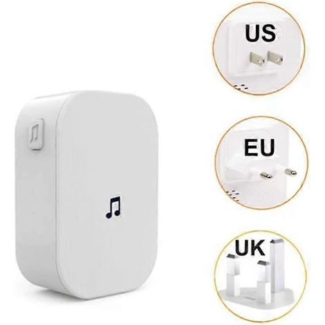 Sonnette sans fil WiFi - Interphone vocal intelligent, prise américaine (blanc) - (1/5)