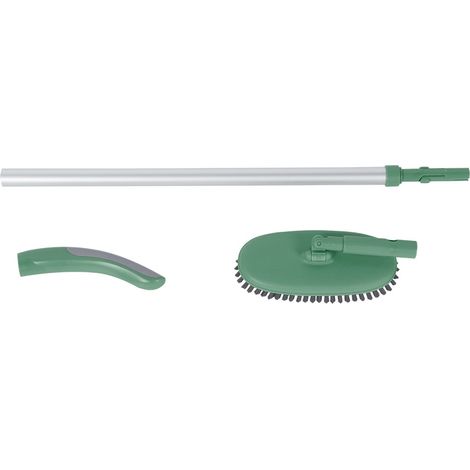 Brosse De Nettoyage Pour Sol Rotative Avec Manche Long En Alliage D Aluminium Réglable 78-120cm Vert (1/5)