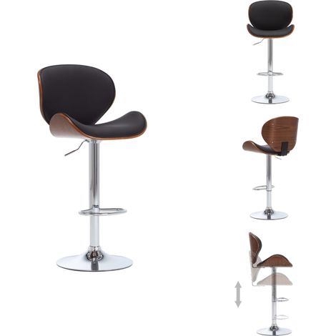 Tabouret de bar Noir Similicuir - Chaise De Bar - Tabouret De Comptoir - Chaise De Cuisine - Mobilier De Bar - Chaise Moderne (1/5)
