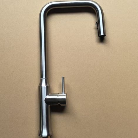 304 Stainless Steel Hot and Cold Concealed Pull-Out Faucet for Household Kitchen Sinks and Dishwashers - Brushed Finish
