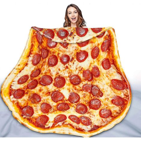 Couverture pizza double face pour adultes et enfants, couverture géante amusante et réaliste en forme de pizza, fantaisie (1/4)