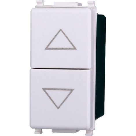 ETTROIT EV1204 Doppelter verriegelter Auf- und Ab-Schalter, 10 A, weiße Farbe, kompatibel mit Vimar Plana