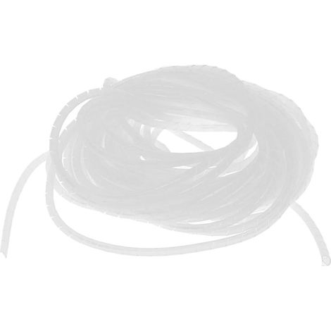 3mm Durchmesser - flexibler Spiralschlauch-Kabel-Wire-Wrap-Computer verwalten Kabel weiß 10 Meter... (1/3)