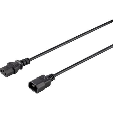 Sygonix SY-5042704 Kaltgeräte Verlängerungskabel Schwarz 1.50 m