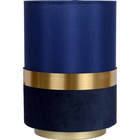 Lampada da tavolo lino blu oro E14 Lucide Extravaganza (1/5)