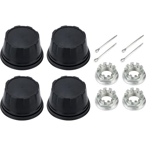 Kit d’écrous d’axe Avant/arrière et caches de moyeu (Capuchons centraux Anti-poussière) pour Rancher 420 Foreman 500 520 Rubicon 500 520 2014-2024 (1/5)