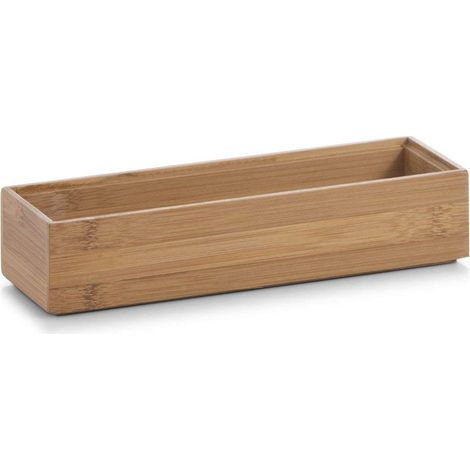 Zeller 13331 Scatola Salvaspazio, Bambú, Beige, 23x7.5x5 cm (1/3)