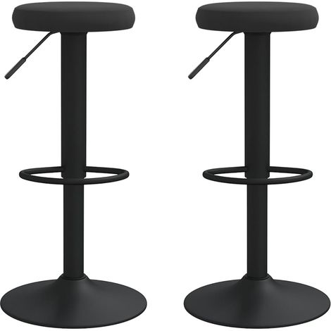Tabourets de bar 2 pcs Noir Velours 6 (1/5)