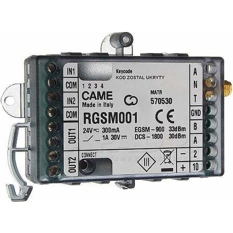 Came RGSM001 modulo GSM Gateway stand-alone per gestione remota automazioni cancelli con ricevente radio integrata
