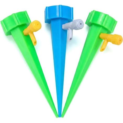 Ensemble de 10 arroseurs automatiques pour plantes avec vanne réglable, système d'irrigation goutte à goutte pour jardin, couleur aléatoire (1/5)