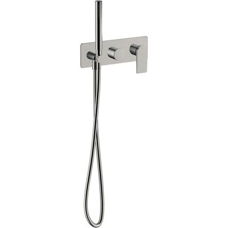 Façade douche/bain douche 2 sorties metal brosse - CRISTINA ONDYNA BA60277