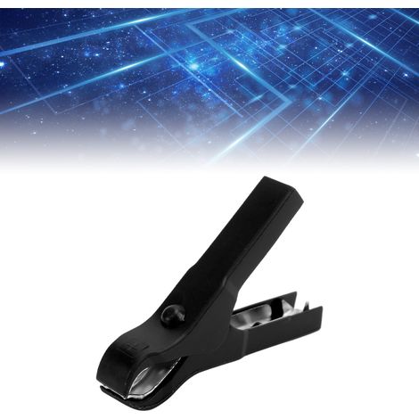 J.60054 Pinces de batterie entièrement gainées 30 A, pinces de sécurité à boucle rigide 30 A, pinces crocodiles, pinces de pêche, paquet de 10, noir (1/5)