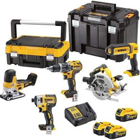 DeWALT DCK500P3T-QW Juego 5 Herramientas Eléctricas Negro Amarillo