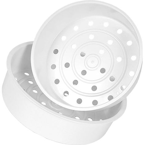 paniers vapeur en plastique blanc à mailles fines et denses (1/5)
