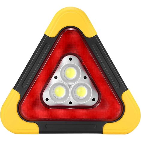 Triangle Routier LED Solaire - Haute Visibilité Jour Nuit (1/5)